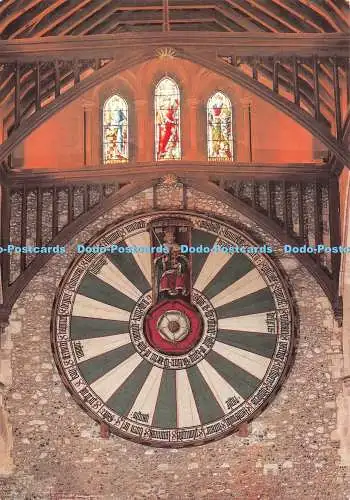 D102281 The Great Hall of Winchester Castle. Runder Tisch König Artus. Charles Sk