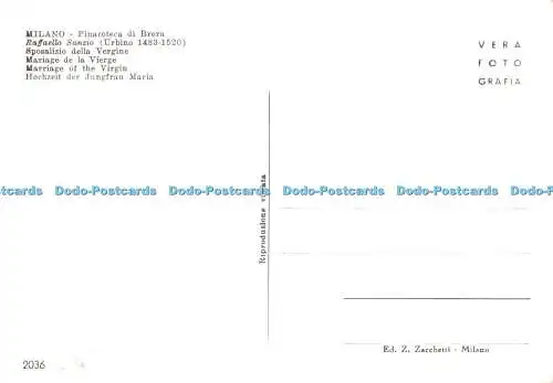 D099189 Milano. Pinacoteca di Brera. Raffaello Sanzio. Hochzeit der Jungfrau. Z