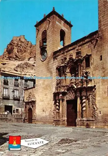 D099223 Alicante. Die Kirche Jungfrau Maria Portikus. Postales Javier. Pergamino