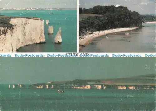 D100590 Studland. Dorset. The Pinnacles. Der Strand. Handfast Point und Old Harry