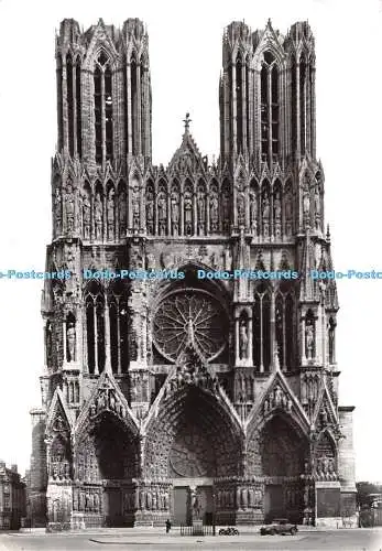 D102373 Reims. Marne. La Cathedrale Notre Dame. Fassade Occidentale. Service Comm