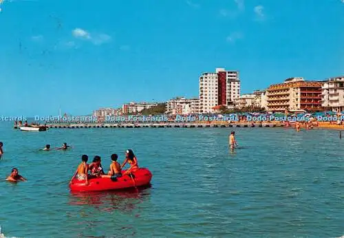 D097398 Lido Di Jesolo. Panoramablick vom Meer. Consorzio Tabaccai. Rotalfoto.