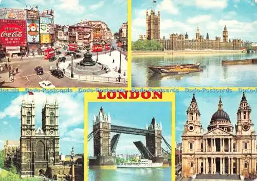 D100683 London. Piccadilly Circus. Westminster Abbey. Tower Bridge. Charles Skil