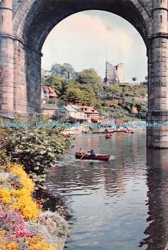 D102446 Yorkshire. Knaresborough Castle und River Nidd. J. Arthur Dixon. 1972
