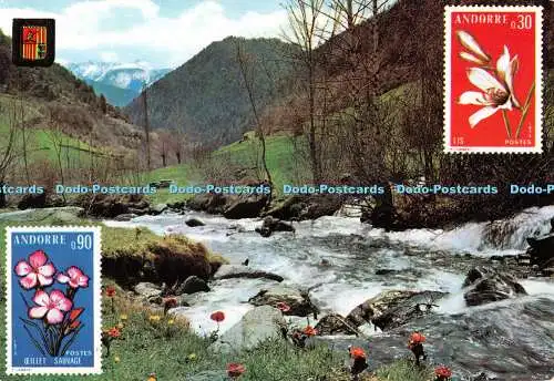 D102571 Nr. 214. Valls dAndorra. Arinsaltal und Fluss Arinsal. Escudo De Oro