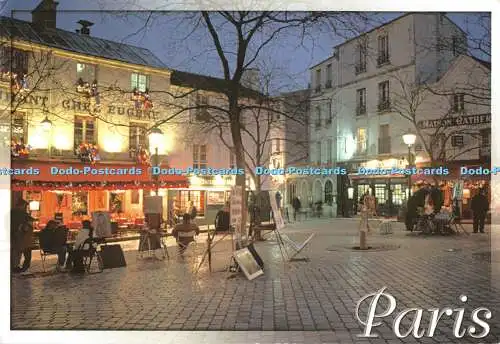 D102660 Paris et ses Merveilles. La place du Tertre le soir. Jan Werner. Kerl. Al