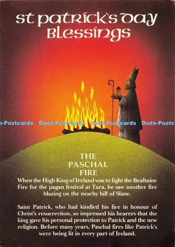D104245 St. Patrick Bay Blessings. Das Pascal-Feuer. Eine Post. 1988