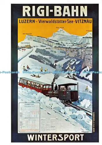 D097667 Rigi Bahn. Luzern. Vierwaldstatter See Vitznau. Wintersport. Fotoglob