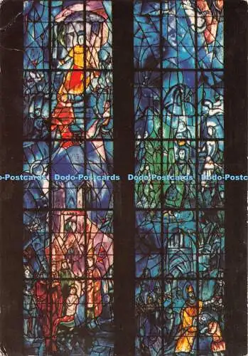 D097700 Cathedrale de Reims. Vitraux de Chagall. Fenetre de droite. bapteme de C