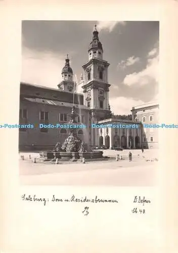 D099630 Salzburg. Som u. Residenzbrunnen. Dr. Defner. Innsbruck. L. und H
