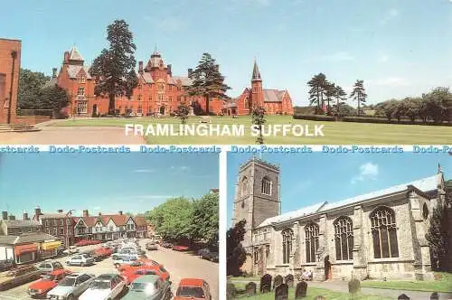 D101033 Suffolk. Framlingham. Das College. Marktplatz. Pfarrei St. Michaels Ch