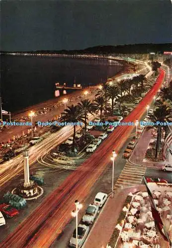 D104451 La Cote d Azur. Schön. La Promenade des Anglais la Nuit. Mrz. Giovanni Tr