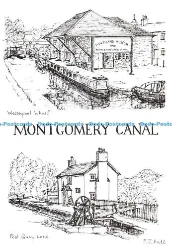 D104481 Montgomery Canal. Welshpool Wharf. Chevron Press. P.J. Halle. J. Yeates.