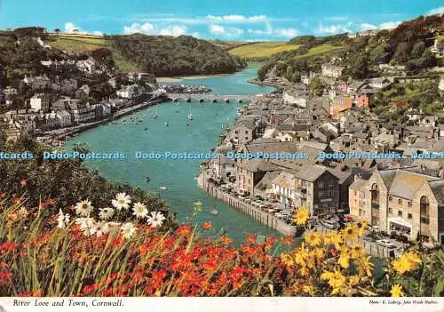 D101237 Cornwall. River Looe and Town. John Hinde. E. Ludwig