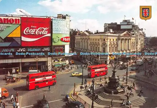 D101312 London. Piccadilly Circus und Statue des Eros. Fisa