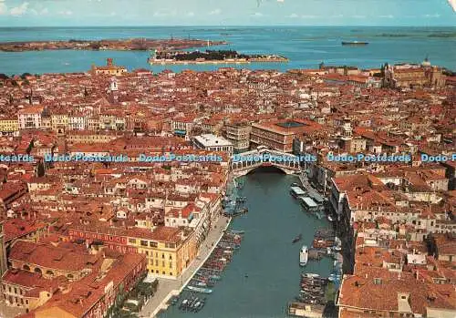 D104717 Venezia. Blick vom Flugzeug auf den Canal Grande. Ardo. Fotocelere