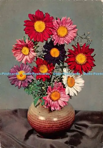 D098140 Blumen in Vase. Krüger. 1966