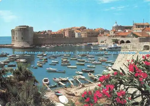 D101497 Dubrovnik. Der alte Stadthafen und Fort St. John. Niro Privredni Vjesni