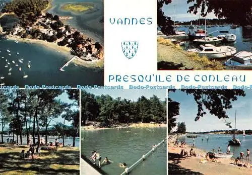 D100153 Flügelräder. Presqu Ile de Conleau. La Bretagne En Couleurs. Le port et le ba