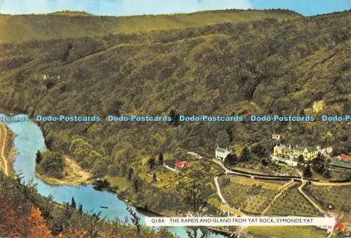 D106341 Stromschnellen und Insel von Yat Rock. Symonds Yat. Harvey Barton