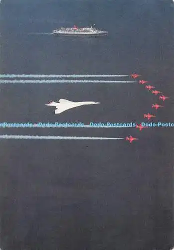 D101514 QE. 2. Concorde. Rote Pfeile. Postkarte