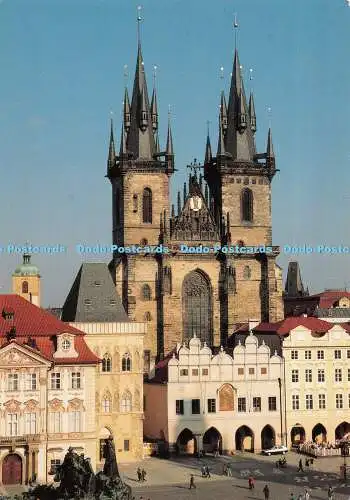 D098273 Prag. Der Altstädter Ring mit der Liebfrauenkirche vor Tyn. Jiri