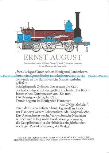 D101559 Ernst August. Lokomotive Gebaut 1846. Von Georg Egestorff. Linden vor Ha