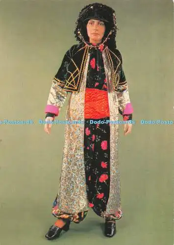 D101659 Edinburgh. Royal Scottish Museum. Kostüm für verheiratete Frauen. Westiran. Krähe