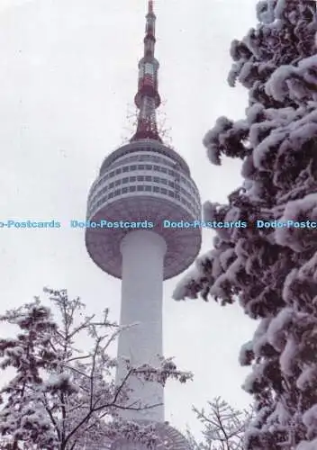 D101715 Seoul Tower Schneelandschaft. Dae Ho Seoul Korea