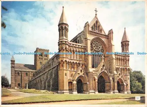 D105171 St. Albans Abbey. aus dem Nordwesten. Walter Scott. Farbserie