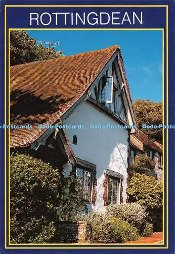 D103649 Rottingdean. Tudor Cottages at Dean Court Rd. Löwe Karten. 1991