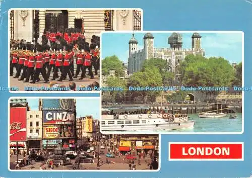 D106836 London. Tower of London. Piccadilly Circus. Schutz wechseln. E.T.W.