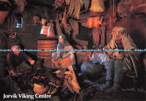 D103781 Jorvik Viking Center. Der Wikingerhaushalt. Das Abendessen wird pr