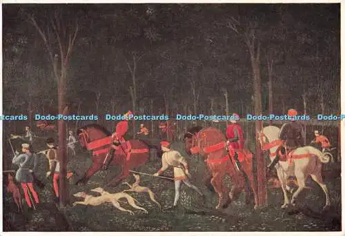 D107108 Oxford. Ashmolean Museum. Eine Hirschjagd bei Nacht. Uccello. Paola. Der Medic