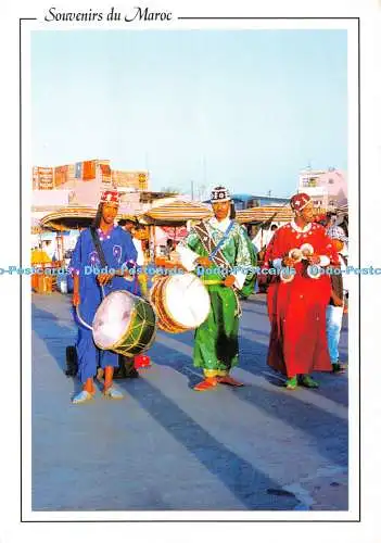 D104092 Souvenirs du Maroc. Marrakesch. Groupe de Danseurs Gnaoua. Ste Marrakech