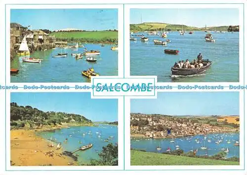 D105935 Salcombe. Die Fähre. J. Arthur Dixon. Multi View. 1988