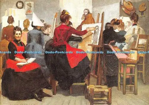 D107629 My Studio. Detail. Lucie Attinger fl. 1887. Christies Farbbibliothek. Al