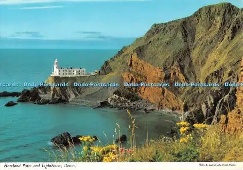 D107763 Hartland Point und Leuchtturm. Devon. E. Ludwig. Hinde