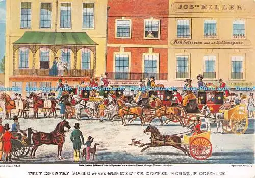 D107932 West Country Mails at Gloucester Coffee House 1828. James Pollard. C. Ro