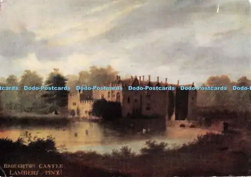 D108030 Broughton Castle. In der Nähe von Banbury. Anfang des 19. Jahrhunderts. Lambert. Pinx.