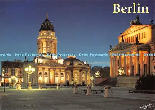 D108060 Berlin. Gendarmenmarkt mit Konzerthaus und Deutscher Dom. Rahmel. Ihlow