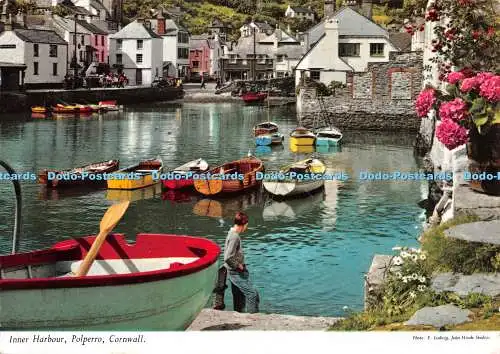 D108114 Cornwall. Polperro. Innenhafen. John Hinde. E. Ludwig. 1971