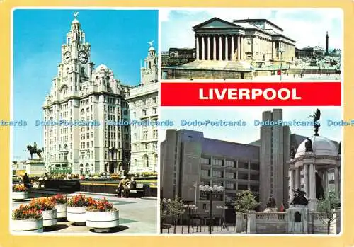 D108240 Liverpool. St. George Hall. Royal Liver Building. Queen Elizabeth Law Co