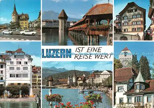 D108407 Luzern. ist Eine Reise Wert. Fotoglob. Orell Fussli SA. Multi View. 1985