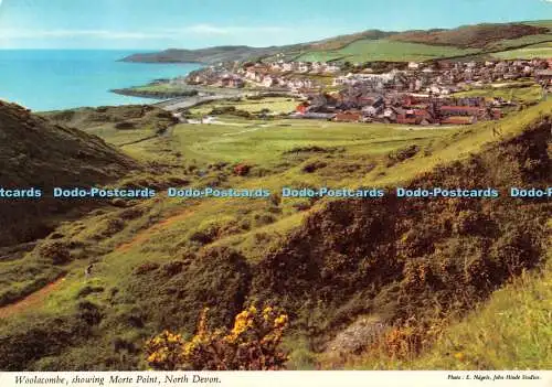 D108473 North Devon. Woolacombe zeigt Morte Point. John Hinde. E. Nagele. 1977