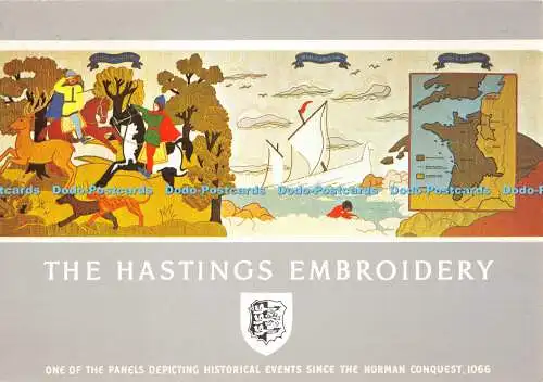 D110134 Hastings Stickerei. Panel 3. William Rufus durch einen Pfeil getötet. Henry 1s