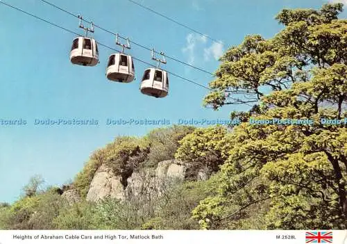 D108984 Matlock Badewanne. Höhen der Abraham-Seilbahnen und des hohen Tores. E. T. W. Denni