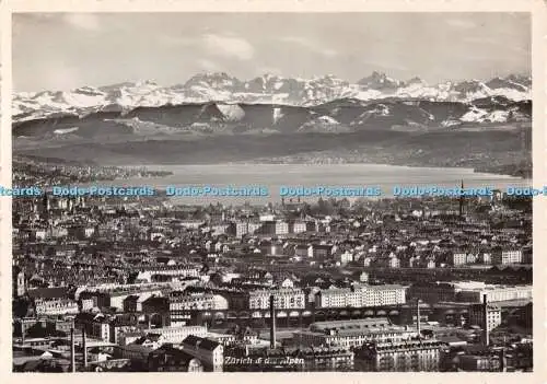 D109168 Zürich und Die Alpen. Fotoglob. Wehrli und Vouga