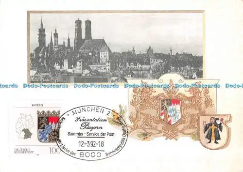 D110627 München. Bayern. Deutsche Bundespost. 1992