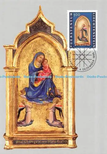 D112478 Liechtenstein. 1995. MK 136. Weihnachten 1995. Lorenzo Monaco. Maria mit